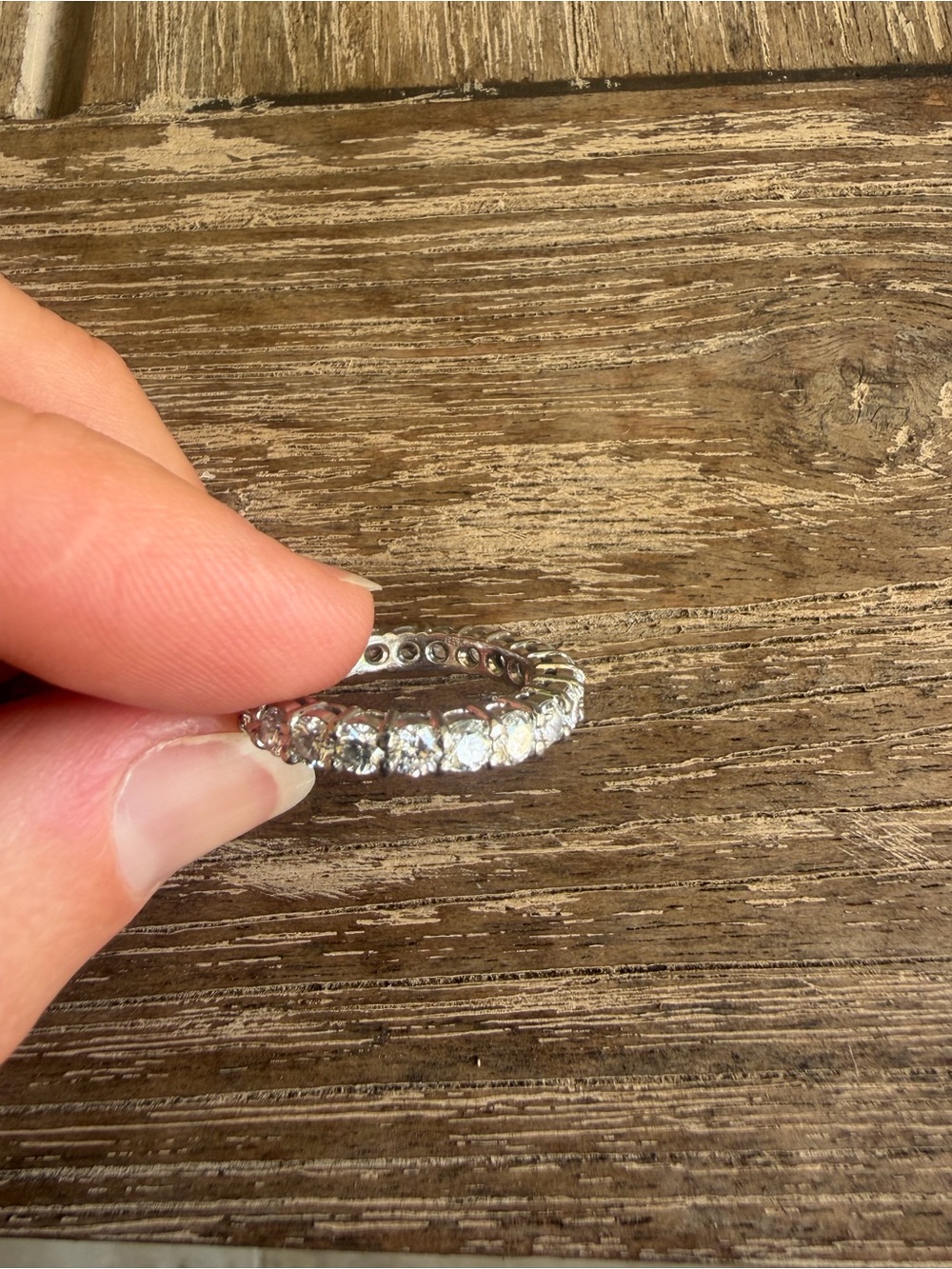 14 carat, white gold eternity ring, natural diamonds, 2 carats - Picture 6 of 6